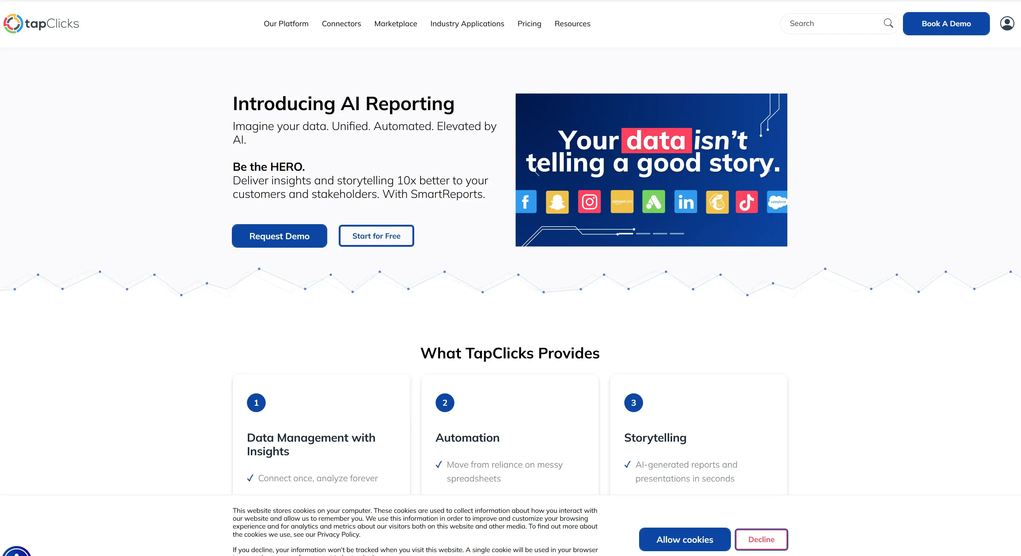 AI analytical comparison between Backona AI and TapClicks Marketing Operations Platform